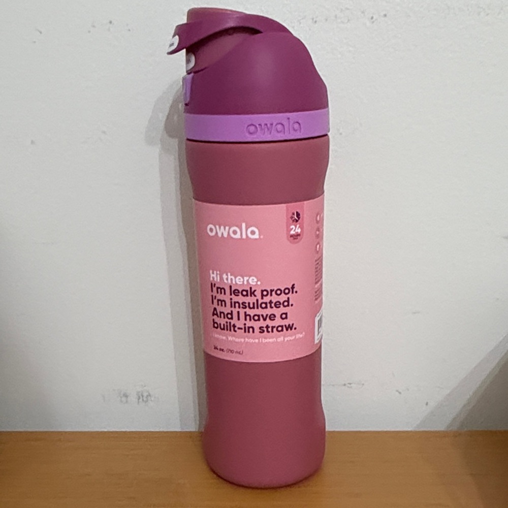 Owala Insulated Water Bottle - Wild Rose 24 oz BRAND NEW Pink Magenta Purple